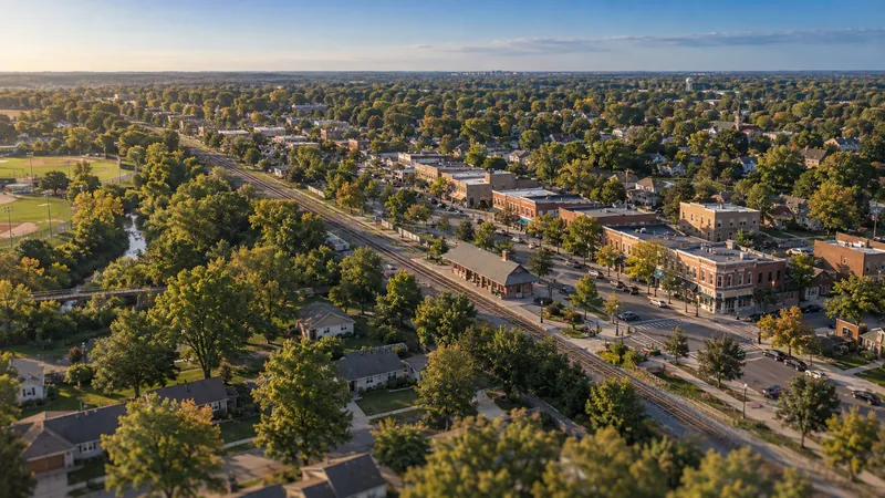 Aerial view of Hilliard, OH